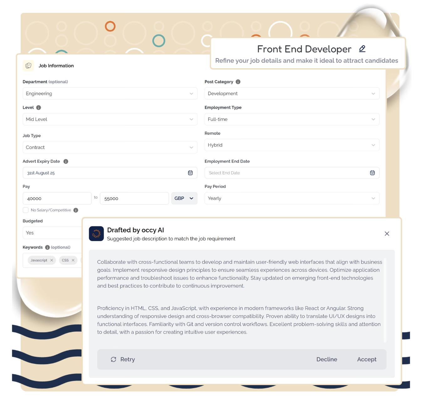 Source Candidates, Occy product screenshot