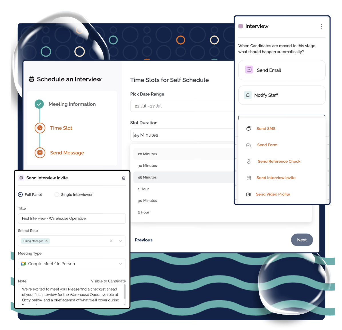 Interview & Hire, Occy product screenshot
